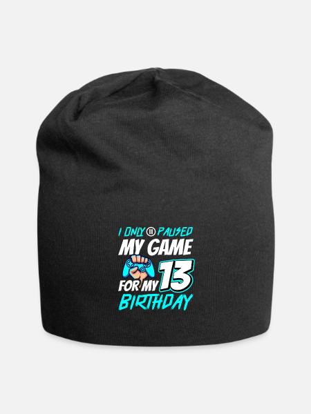 13. Geburtstag Gamer Gaming - Jersey-Beanie - Schwarz