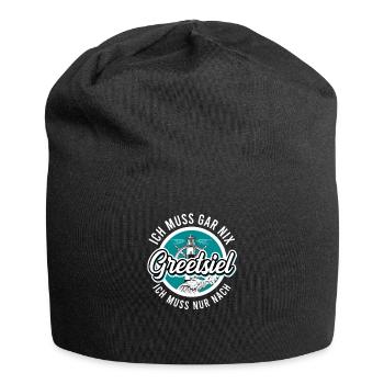 Greetsiel - Jersey-Beanie - Schwarz - Vorne