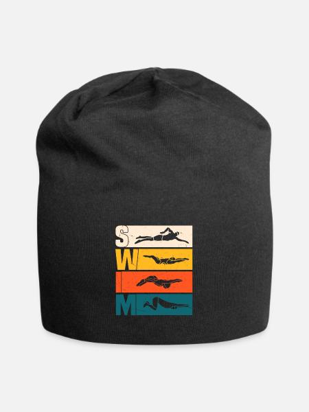 Schwimmen - Jersey-Beanie - Schwarz