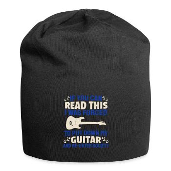 Guitare électrique Guitare électrique Guitariste Guitare - Bonnet en jersey - noir - Devant
