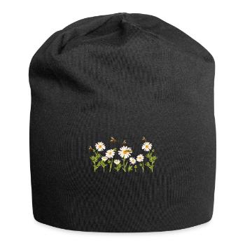 Marguerites Daisy Summer Daisies Flower Garden - Jersey Beanie - black - Front