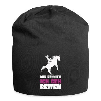 Mir Reichts Ich Geh Reiten Reiterinnen Reiterhof - Jersey-Beanie - Schwarz - Vorne