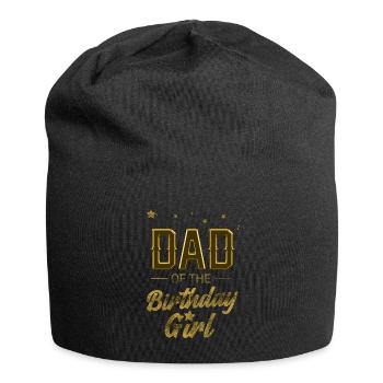 Mens Dad of the Birthday Girl Daughter Matching - Jersey-Beanie - Schwarz - Vorne