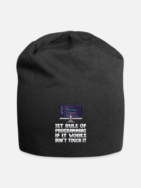 Programmer Coder Software Developer - Jersey Beanie - black