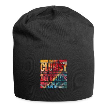 I Am Not Clumsy Hates Chairs an Tables Bullies - Jersey-Beanie - Schwarz - Vorne