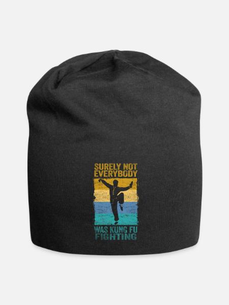 Surely Not Everybody Was Kung Fu Fighting - Jersey-Beanie - Schwarz