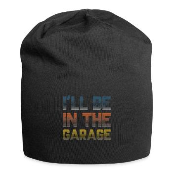 I Will Be In The Garage Vintage - Jersey Beanie - black - Front