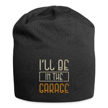 I Will Be In The Garage Vintage - Jersey Beanie - black - Front