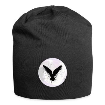 Beautiful Black Crow Raven Bird Watch. Birds Silho - Jersey-Beanie - Schwarz - Vorne