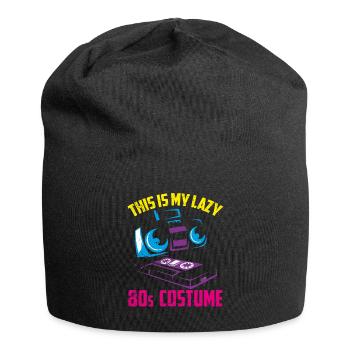 1980s Eighties motto costume party 80s - Jersey Beanie - black - Front