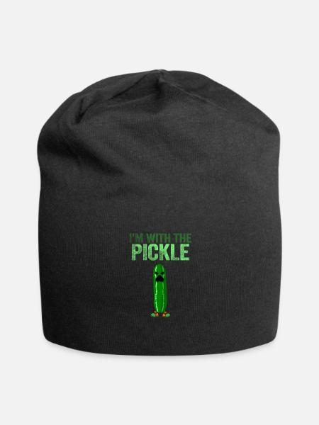 Juste une fille qui aime les cornichons. Cornichon - Bonnet en jersey - noir