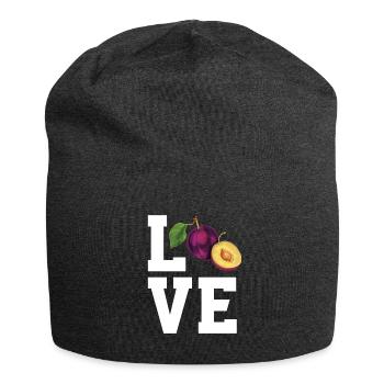 Dear plums - Jersey Beanie - charcoal grey - Front