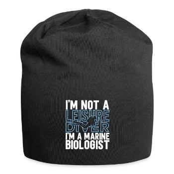 Meeresbiologie - Jersey-Beanie - Schwarz - Vorne