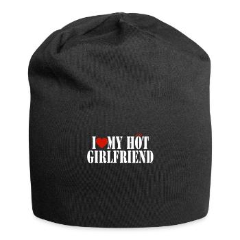 I Love My Hot Girlfriend Shirt I Heart My GF - Jersey-Beanie - Schwarz - Vorne
