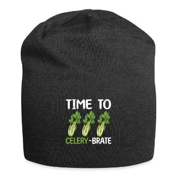 Celery Gift - Jersey Beanie - charcoal grey - Front