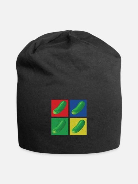 Gurken - Jersey-Beanie - Schwarz