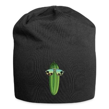Gurke - Jersey-Beanie - Schwarz - Vorne