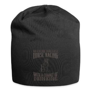 Weekend Forecast Horse Racing Chance of Drinking - Jersey-Beanie - Schwarz - Vorne