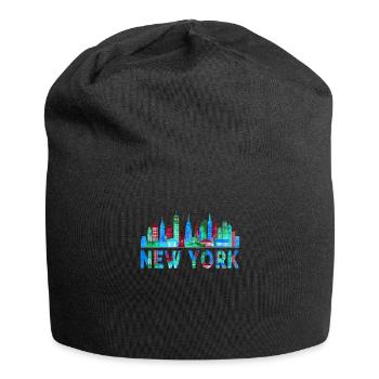 New York Skyline Heartbeat Statue of Liberty - Jersey Beanie - black - Front