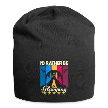I'd rather be Glamping - Jersey Beanie - black - Front