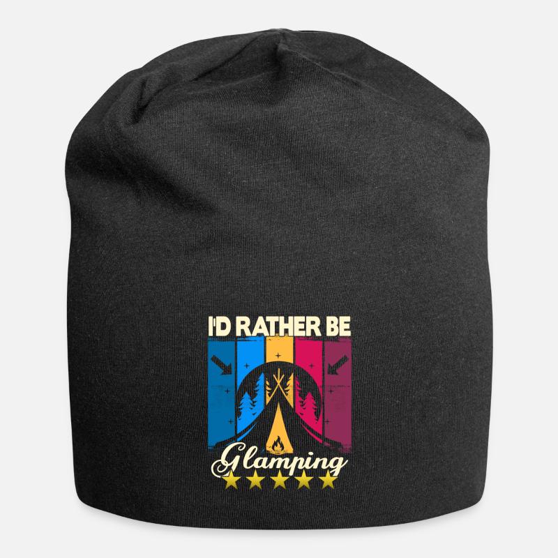 I'd rather be Glamping - Jersey Beanie - black