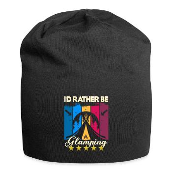 I'd rather be Glamping - Jersey Beanie - black - Front