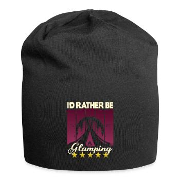 I'd rather be Glamping - Jersey Beanie - black - Front