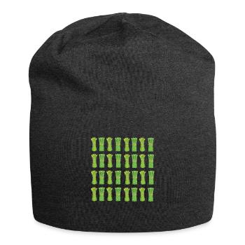 T-shirt aux asperges - Bonnet en jersey - charbon - Devant