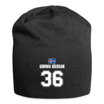 Fußball Island Sauf Trikot Gimma Bierson 36 - Jersey-Beanie - Schwarz - Vorne