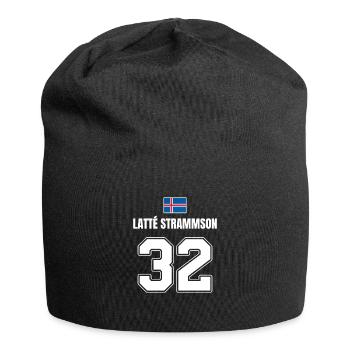 Fußball Island Sauf Trikot Latte Strammson 32 - Jersey-Beanie - Schwarz - Vorne