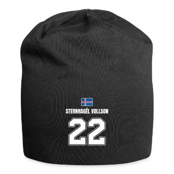 Fußball Island Sauf Trikot Sternhagel Vollson 22 - Jersey-Beanie - Schwarz - Vorne