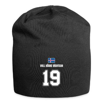 Fußball Island Sauf Trikot Voll Hakke Dichtson 19 - Jersey-Beanie - Schwarz - Vorne