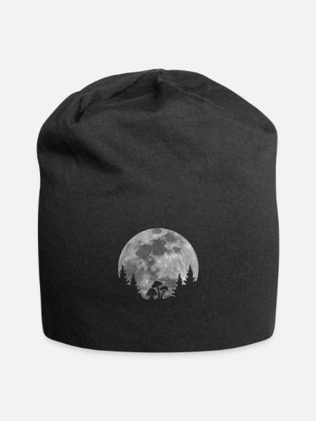Pilze - Jersey-Beanie - Schwarz