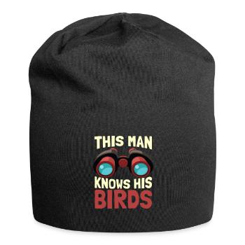 Birdwatchers Bird watching Ornithologist - Jersey Beanie - black - Front