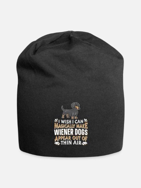 Teckel teckel viennois Teckel Rauhhaardackel - Bonnet en jersey - noir