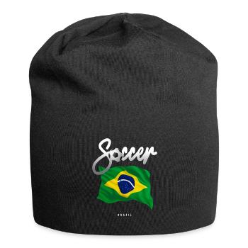 Brazil Soccer - Brazilian Flag - Jersey Beanie - black - Front