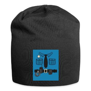 Officier de police Commissaire de police - Bonnet en jersey - noir - Devant