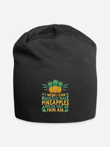 Ananas - Jersey-Beanie - Schwarz