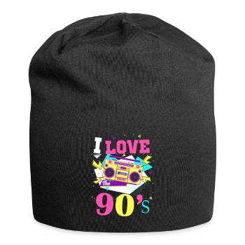 1990's 90s I Heart Nineties I Love the 90's Old - Jersey-Beanie - Schwarz - Vorne