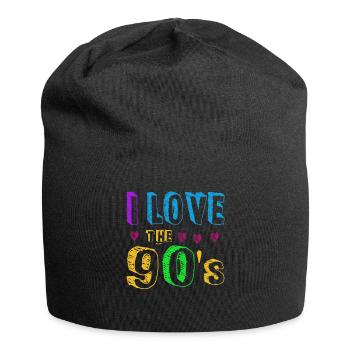 1990's 90s I Heart Nineties I Love the 90's Old - Jersey-Beanie - Schwarz - Vorne