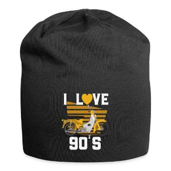 1990's 90s I Heart Nineties I Love the 90's Old - Jersey-Beanie - Schwarz - Vorne