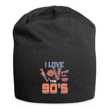 1990's 90s I Heart Nineties I Love the 90's Old - Jersey-Beanie - Schwarz - Vorne
