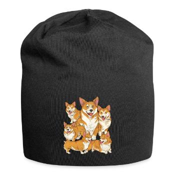 Chien Cadeau Chien Amoureux des Chiens Welsh Corgi - Bonnet en jersey - noir - Devant