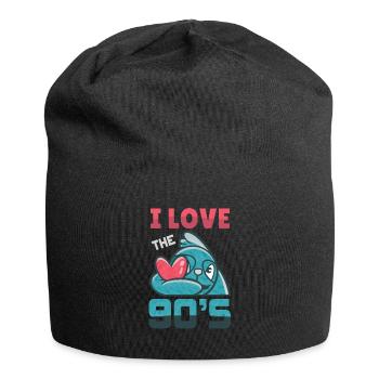 1990's 90s I Heart Nineties I Love the 90's Old - Jersey-Beanie - Schwarz - Vorne