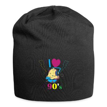 1990's 90s I Heart Nineties I Love the 90's Old - Jersey-Beanie - Schwarz - Vorne