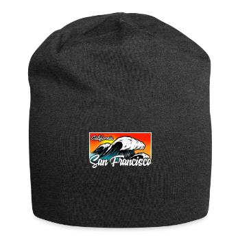 San Francisco Californie vintage rétro - Bonnet en jersey - charbon - Devant