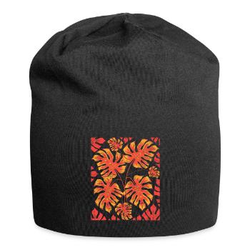 Monstera Deliciosa quitte Tropical Monstera - Bonnet en jersey - noir - Devant
