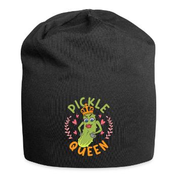 Vegetable Gift Idea Pickle Funny Cucumber - Jersey Beanie - black - Front