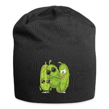 Cool Sunglasses Vegetable Gift Idea Cucumber - Jersey Beanie - black - Front