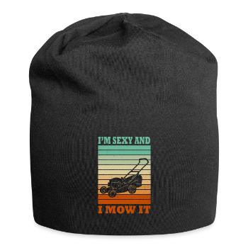 Je suis sexy et je le tonds Tondre la pelouse Jardinage Amoureux - Bonnet en jersey - noir - Devant